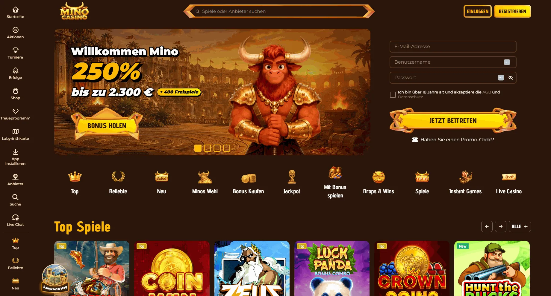Mino casino Startseite
