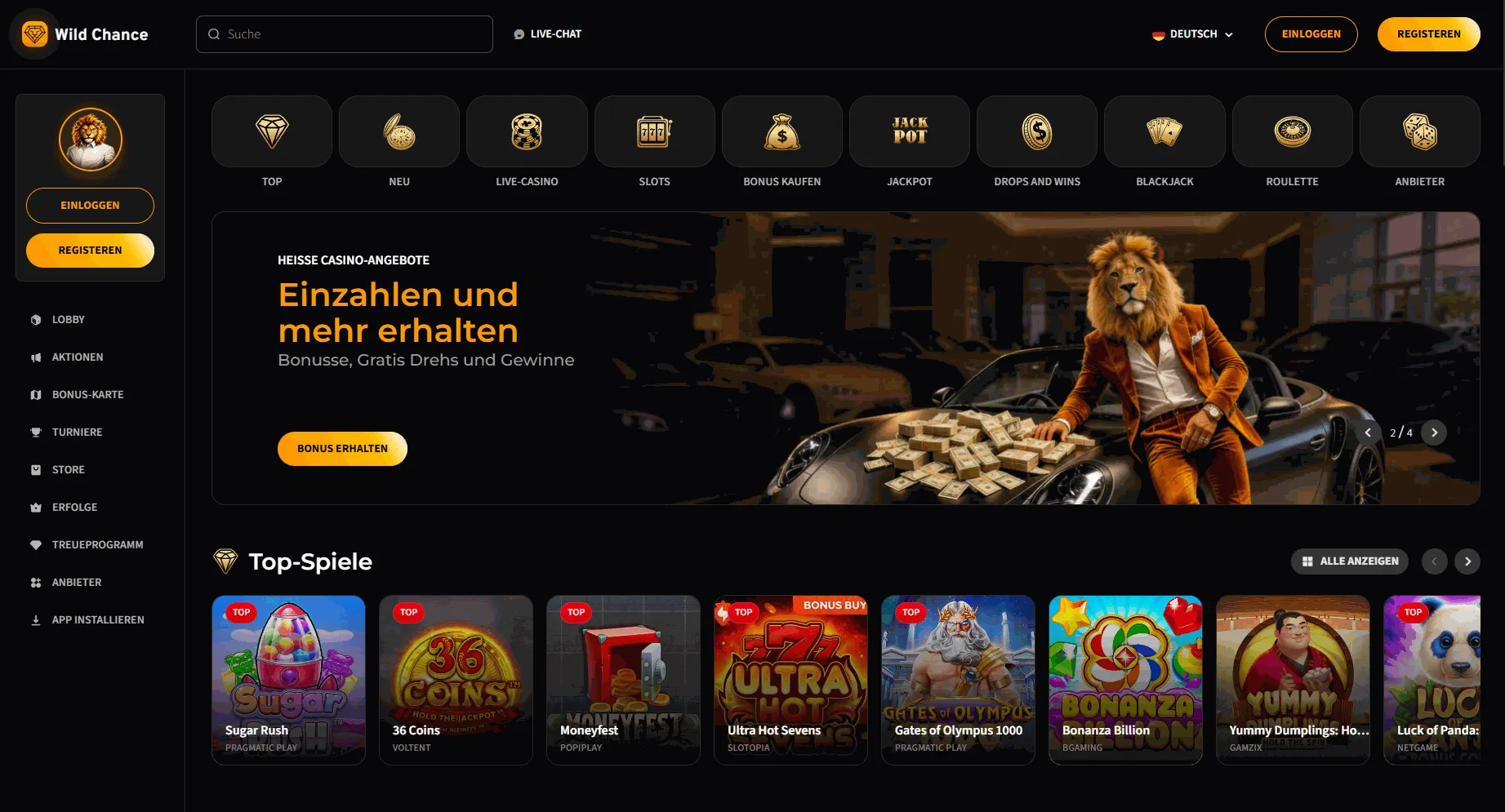 Wild Chance Casino Startseite